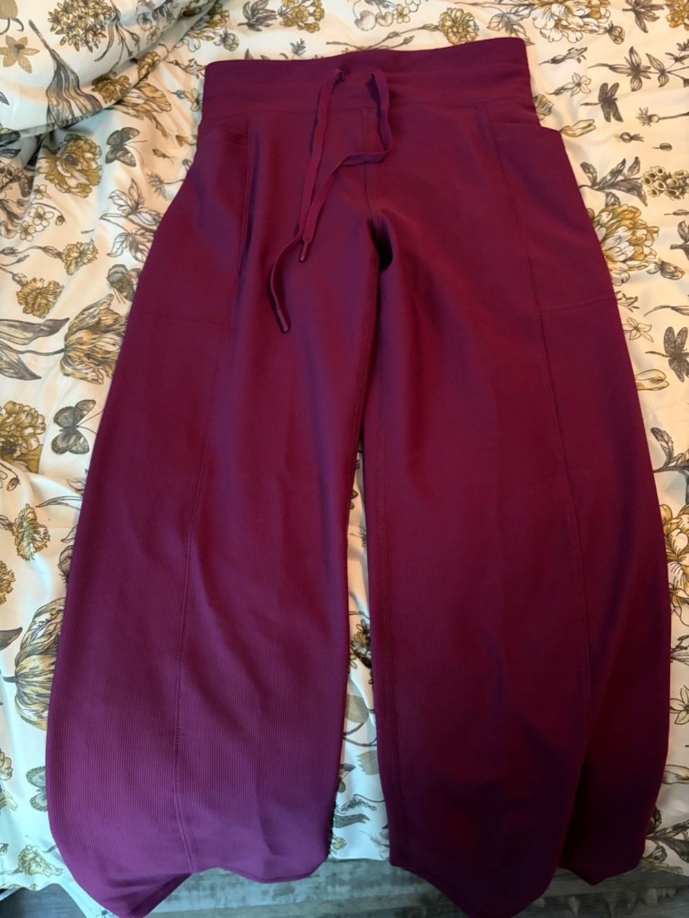 32 Degrees Wide-Leg Drawstring Pants in‎ Deep Plum